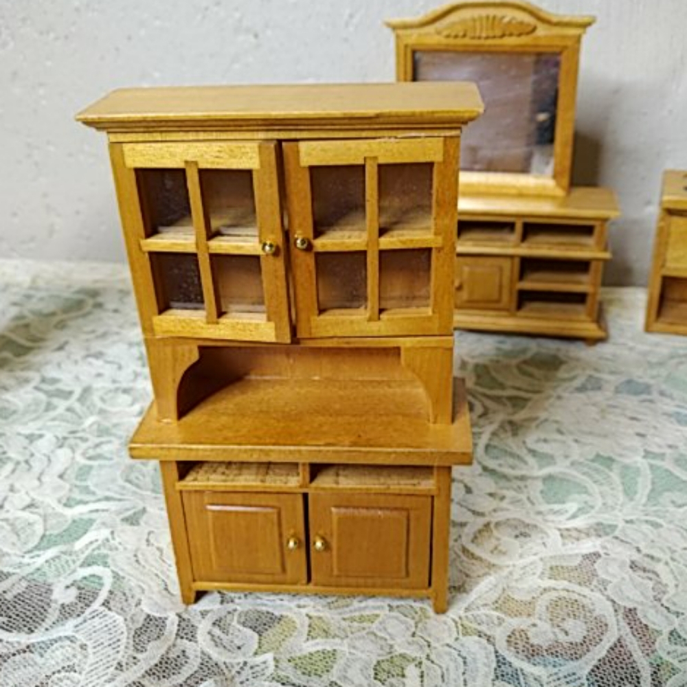 Vintage Doll House Wood Furniture Large set 12 Pc - Picture 7 of 16
